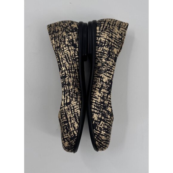 SAS Scenic Black & Gold Textured Leather Ballet Flats Size 8M - Picture 6 of 9